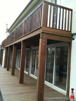 terrasse balcon sur poteaux