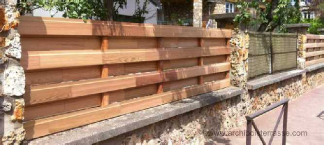 cloture bois en red-cedar