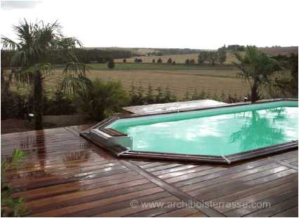 piscine bois et terrasse fin des travaux de construction