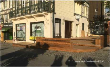 Grande terrasse bois professionnelle sur trois niveaux - Vernon 27