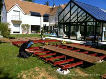 lames terrasse bois sur IPN