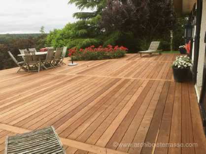 grande terrasse bois exotique