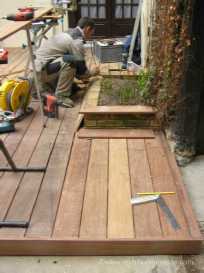 terrasse bois finitions chants et jardinières