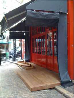 terrasse bois pliable avec module fermé