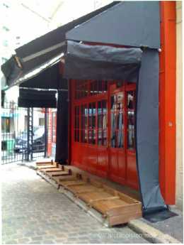 terrasse bois repliable position fermee