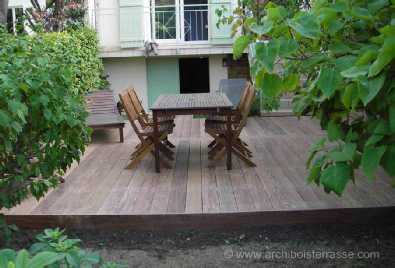 terrasse en bois en cours yvelines