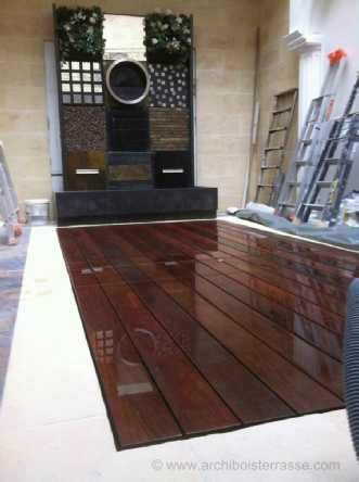 terrasse mobile de piscine interieure - double utilisation