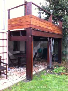terrasse et grands pilotis clamart