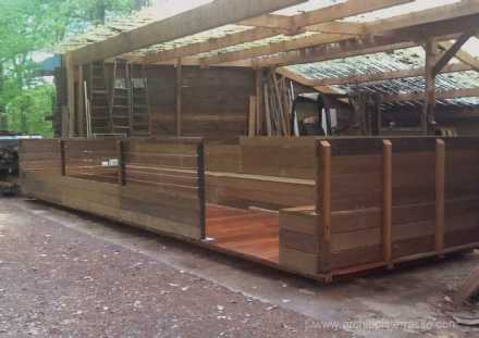 construction en atelier de terrasse de rue demontable