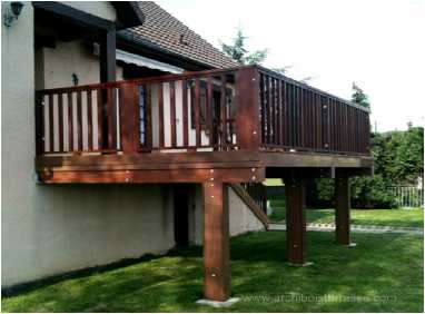 terrasse sur pilotis ou poteaux