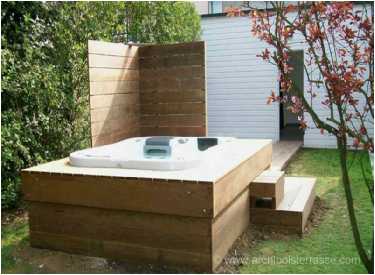 jacuzzi bois de jardin hydromassage et detente