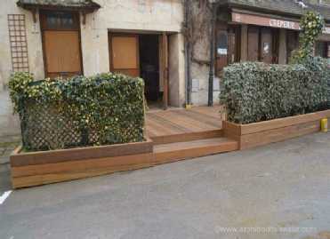 terrasse bois de creperie mise a niveau