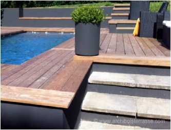 terrasse en bois de piscine en gradins normandie