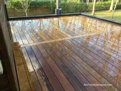 Terrasse bois de toiture après rénovation