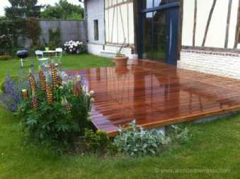 terrasse bois construite au sol eure 27