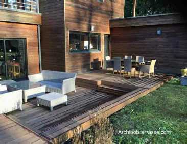 rénovation de Terrasses bois sur plusieurs niveaux autour d'une habitation